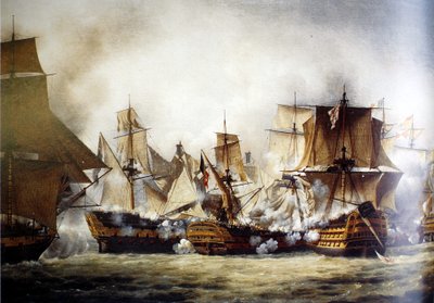 Scene of the Battle of Trafalgar by Louis Philippe Crepin